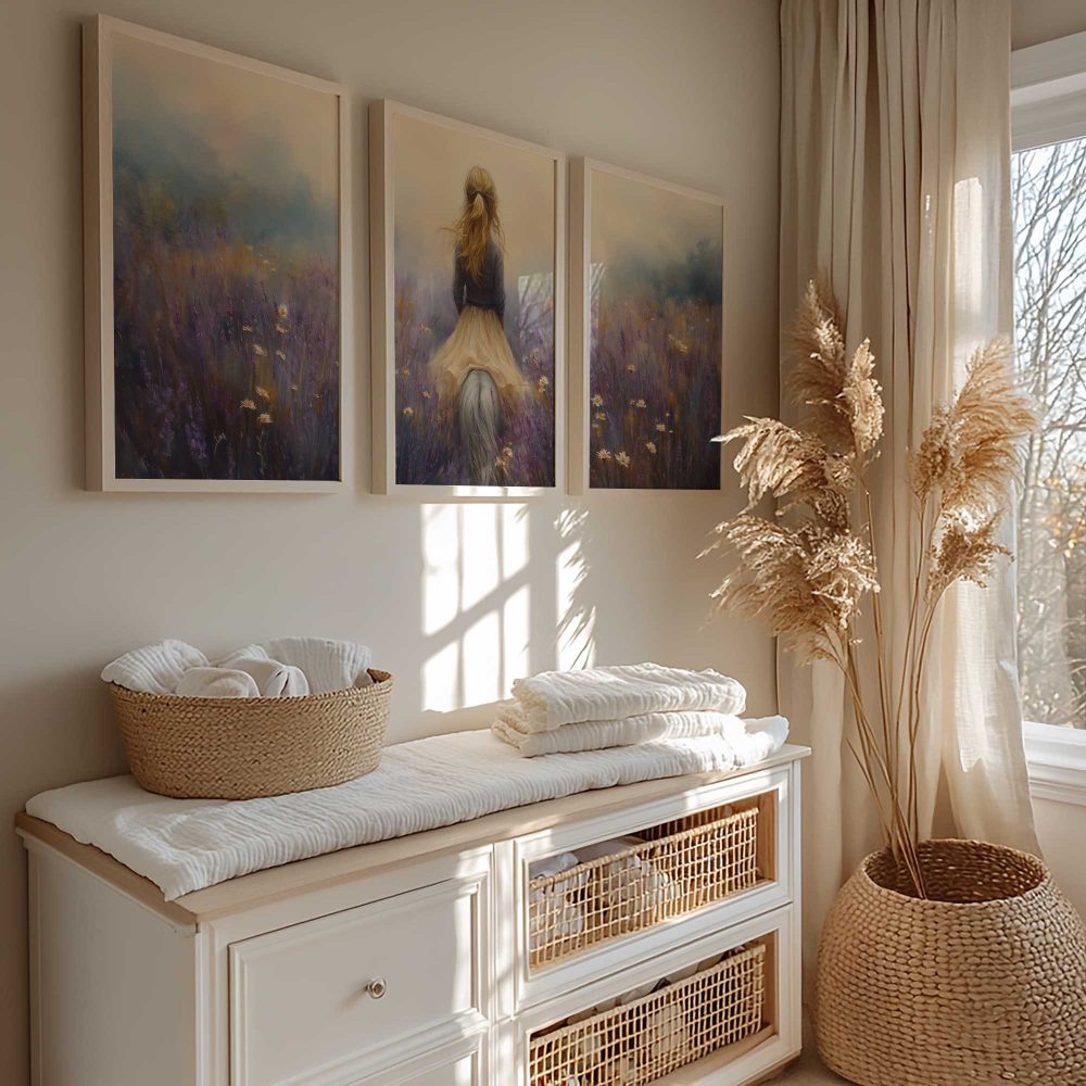 Alternative view of Blonde Droom in Bloemenveld met Paard