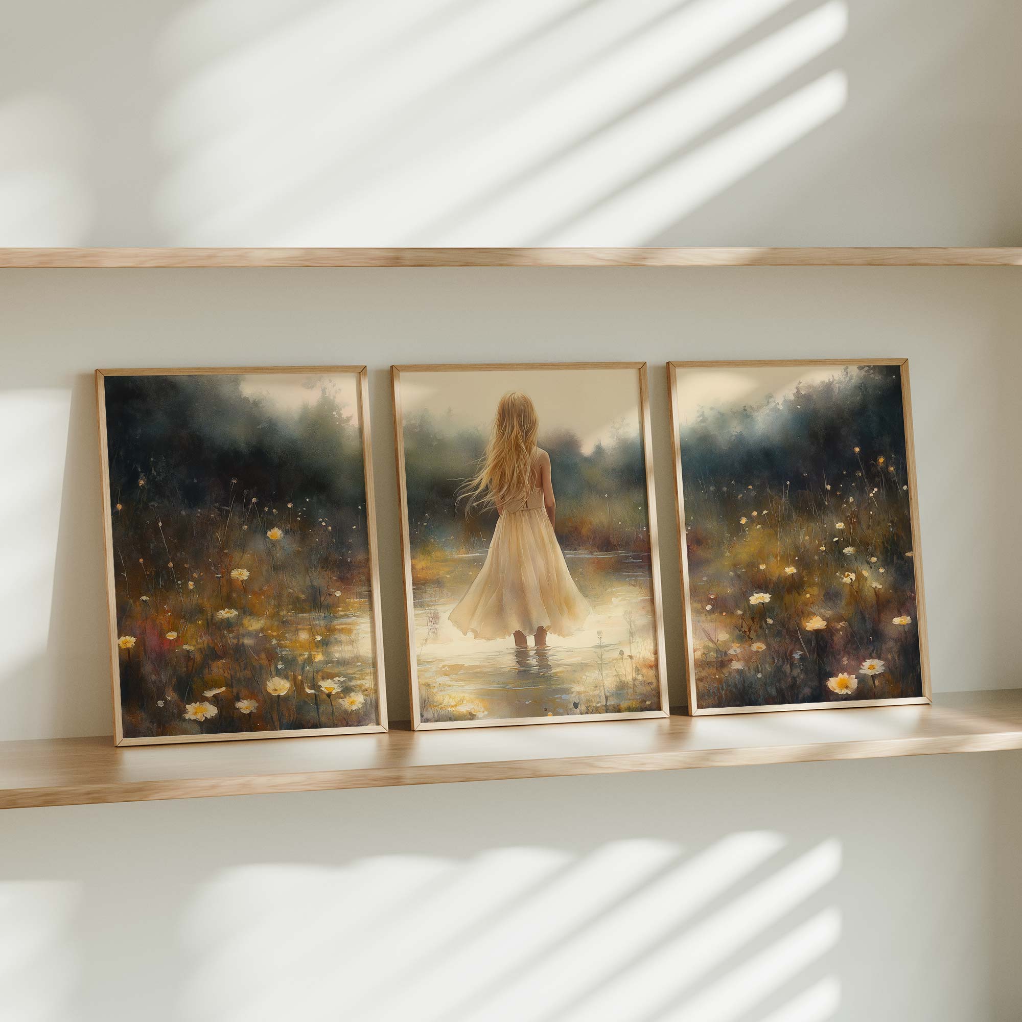 Zacht Dromen in Bloemenveld – Meisje in Pastel - Afbeelding 11