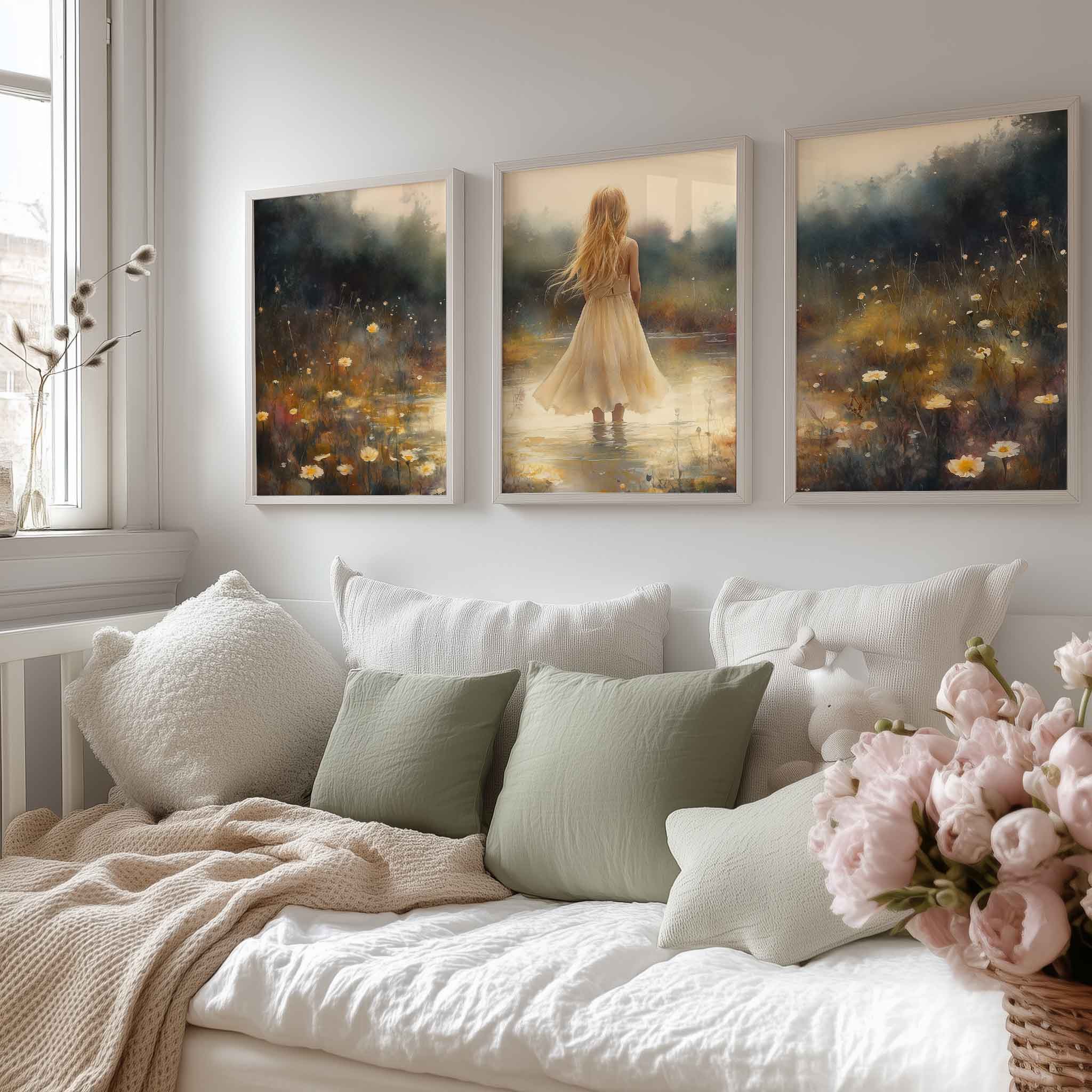 Zacht Dromen in Bloemenveld – Meisje in Pastel - Afbeelding 14