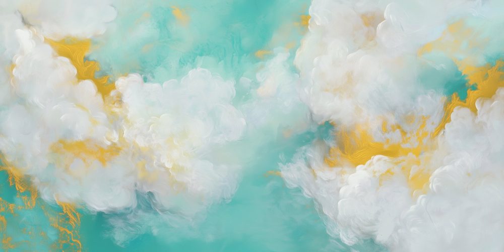 Abstracte wolken en water behang