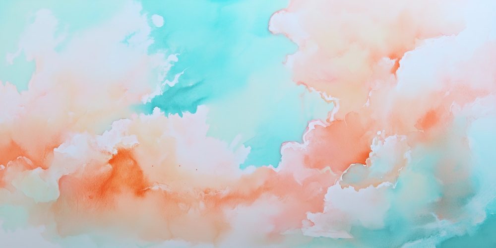 Pastel watercolor kunstwerk behang