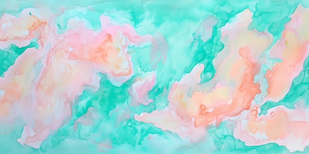 Levendige waterverfabstractie behang