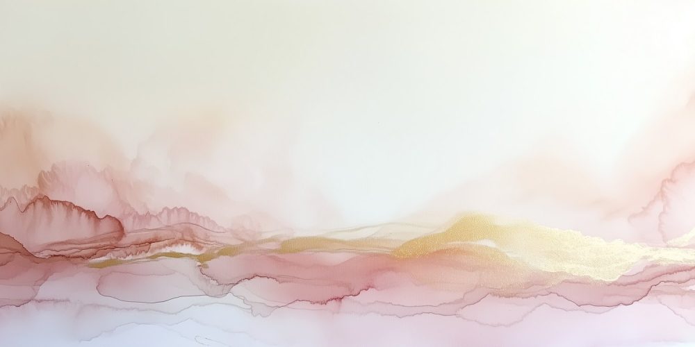 Zachte Roze Gouden Abstracte Kunst behang