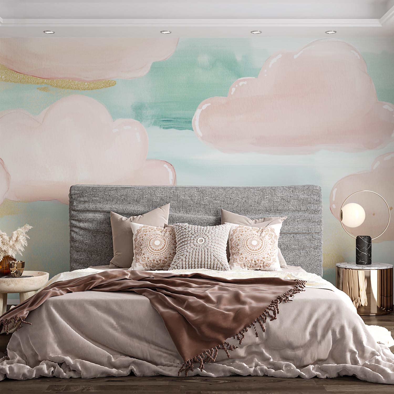 Dromerige Pastel Wolkenlucht behang - Afbeelding 2