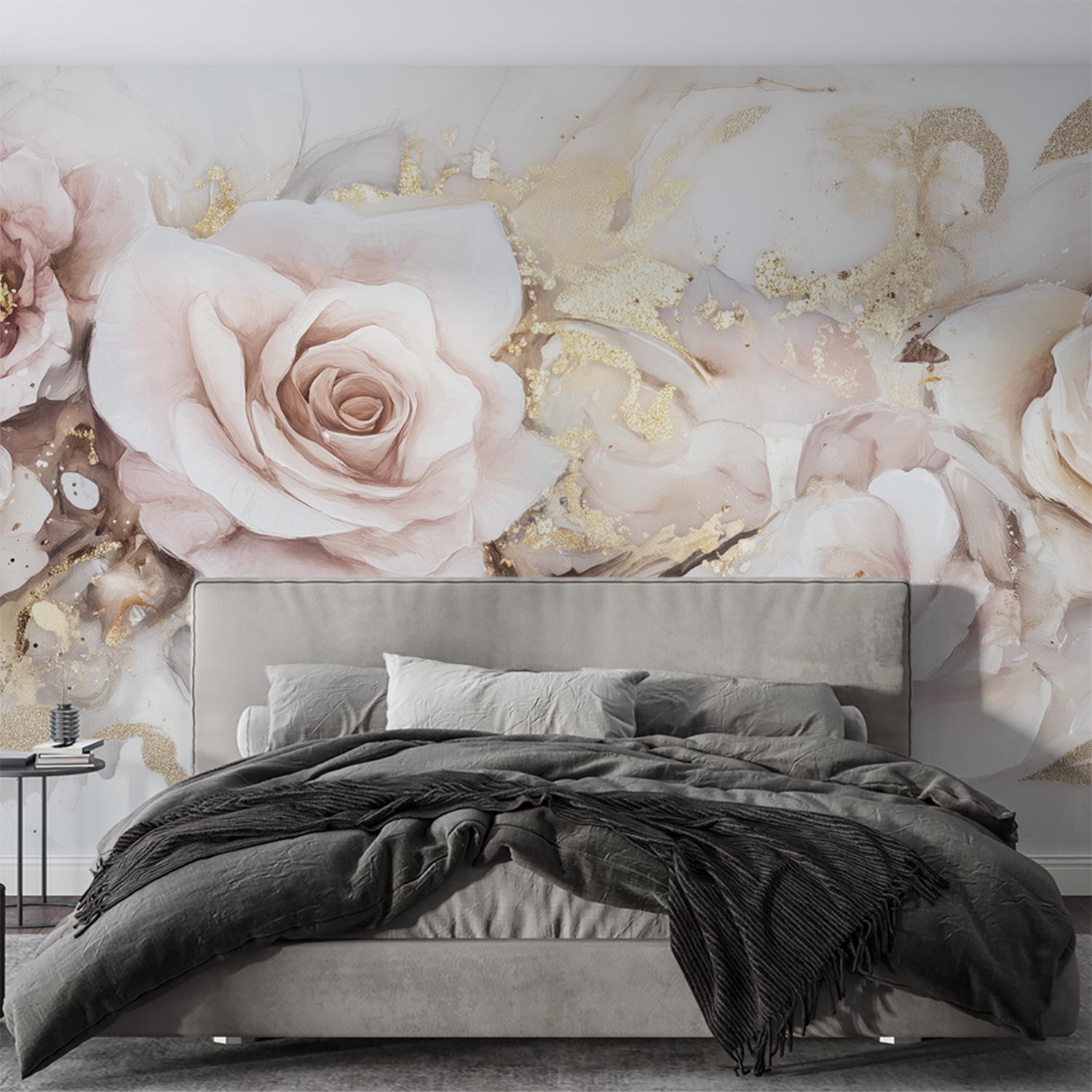 Gouden Rozen Elegant Arrangement behang - Afbeelding 4
