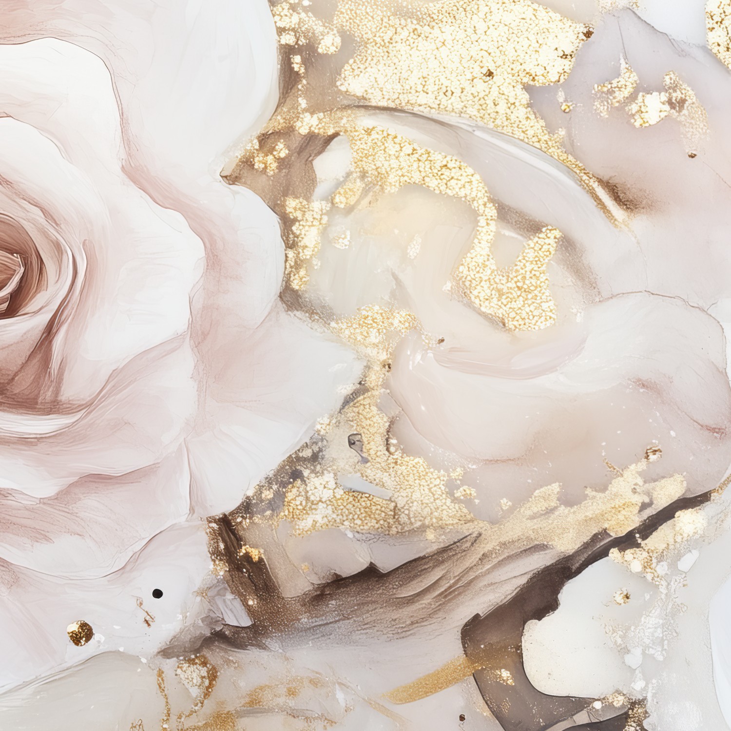 Gouden Rozen Elegant Arrangement behang - Afbeelding 5