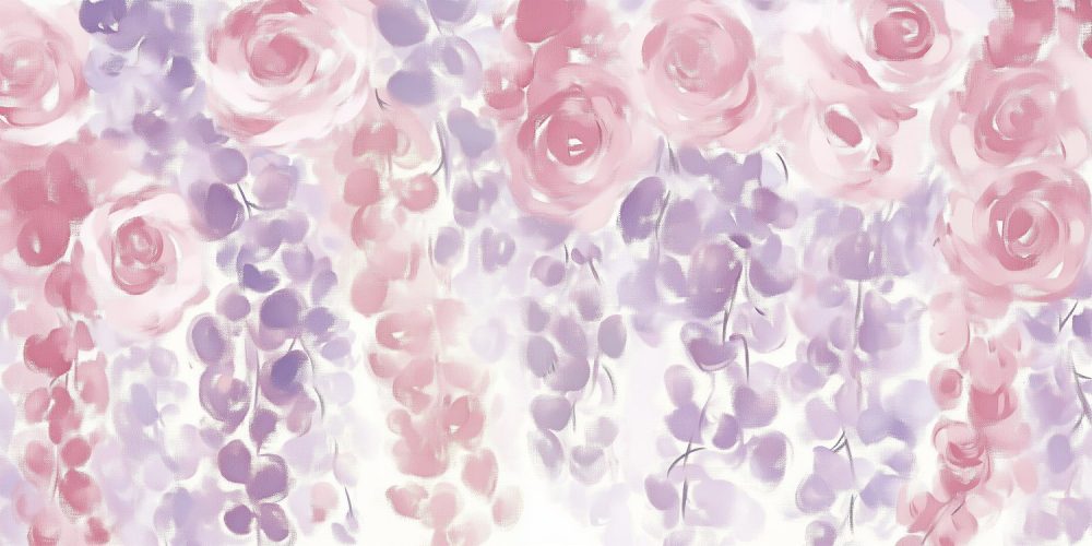 Levendig bloemenimpressionisme behang