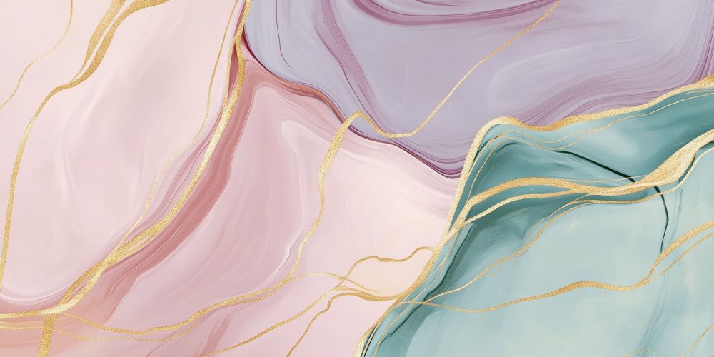 Levendige abstracte kleurenwerveling behang