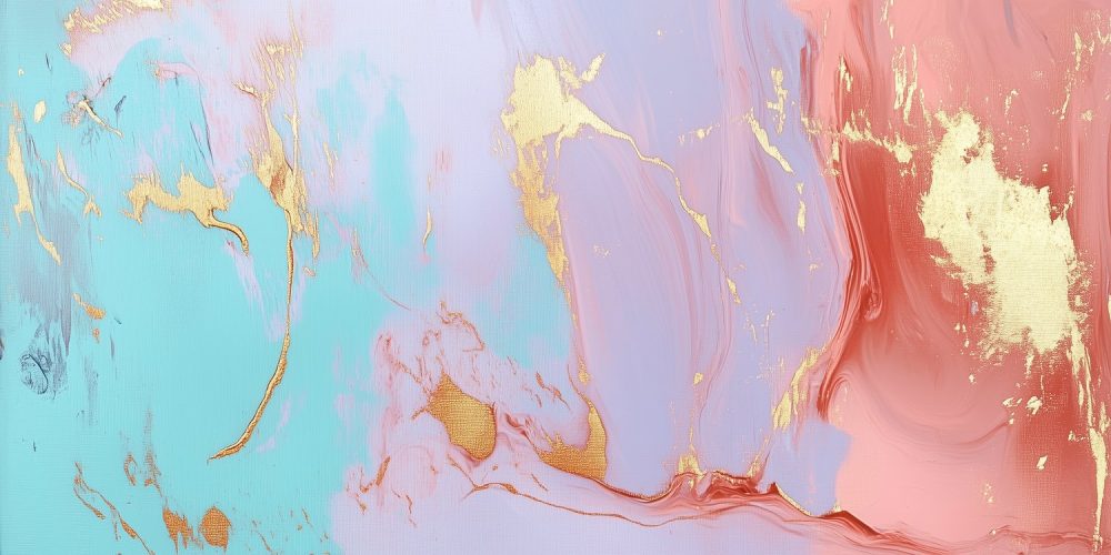 Abstracte gouden penseelstreekkunst behang