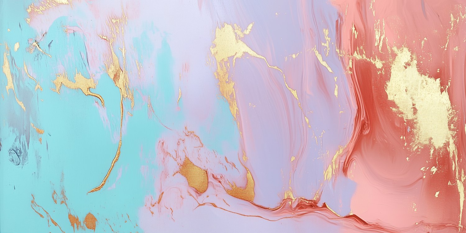 Abstracte gouden penseelstreekkunst behang