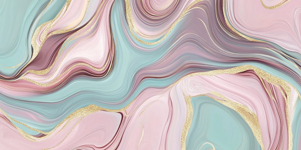 Abstracte marmeren kleurenpracht behang