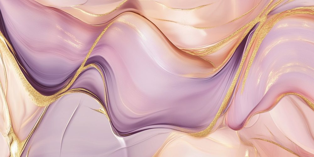 Roze Gouden Abstracte Beweging behang