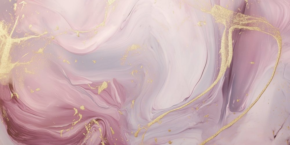 Gouden Glinster Roze Paars behang