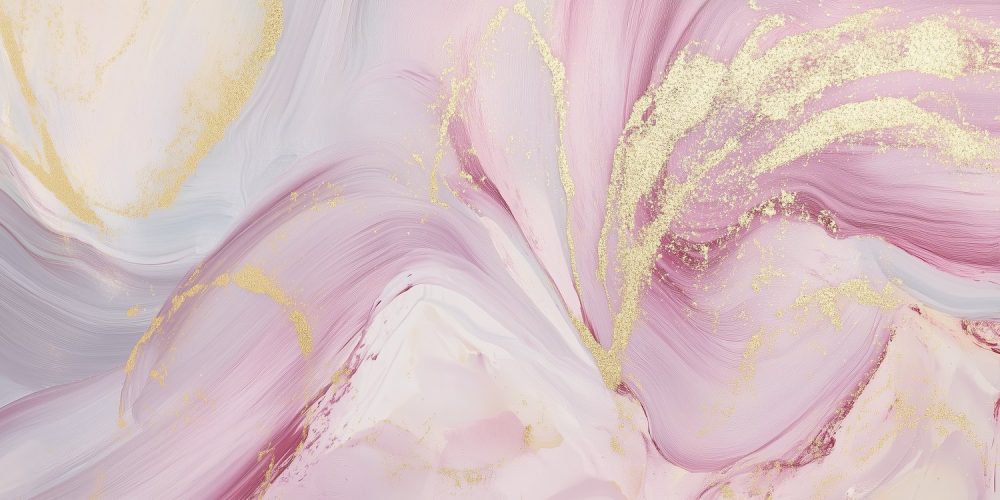 Roze Gouden Abstracte Beweging behang
