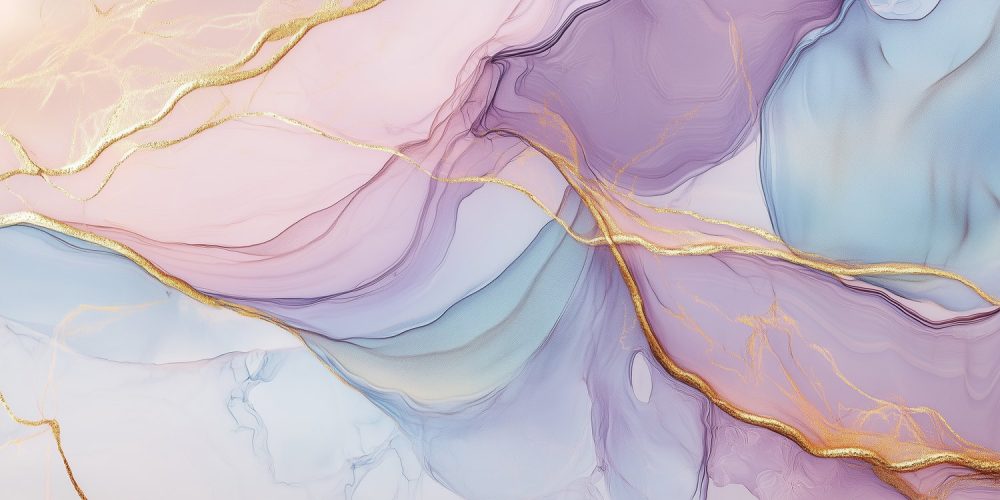 Dromerige abstracte kleurenwerveling behang