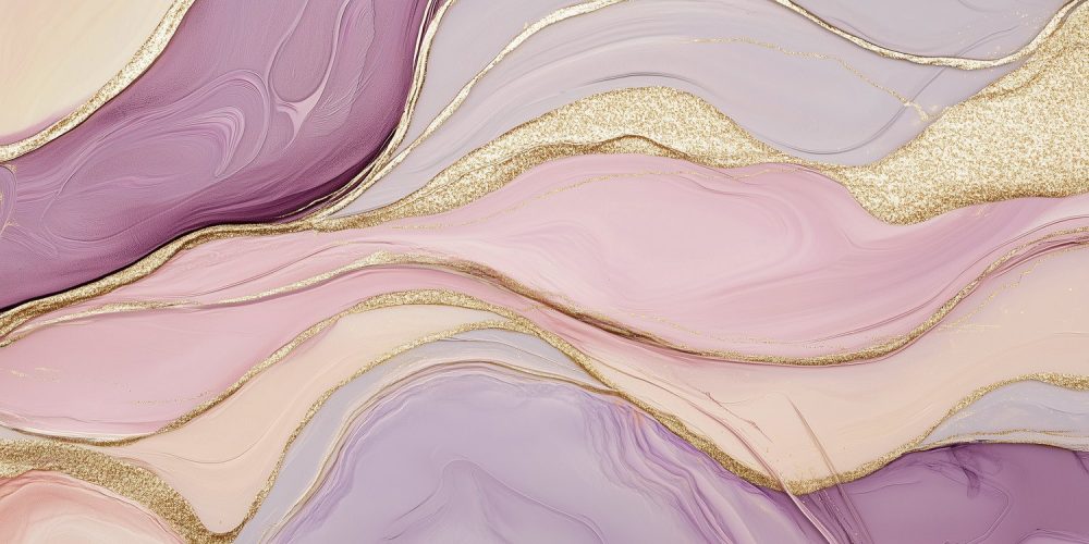 Gouden Roze Abstracte  behang
