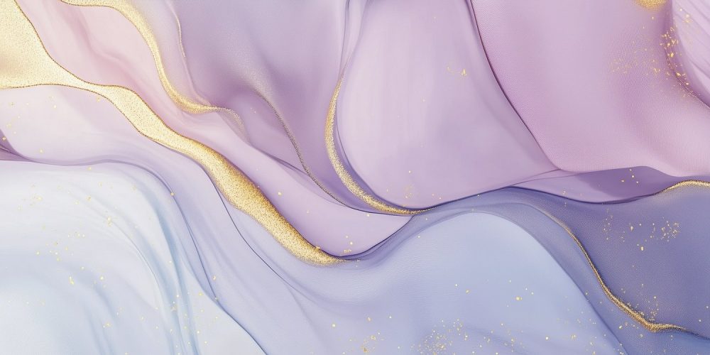 Purper Gouden Abstracte  behang