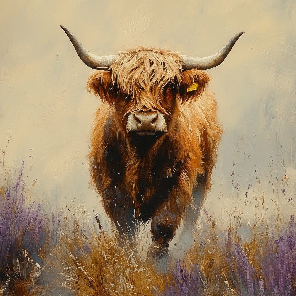 Grote Hoorn Dier Schilderij behang