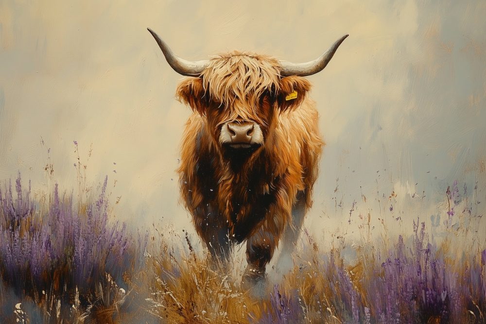 Grote Hoorn Dier Schilderij behang