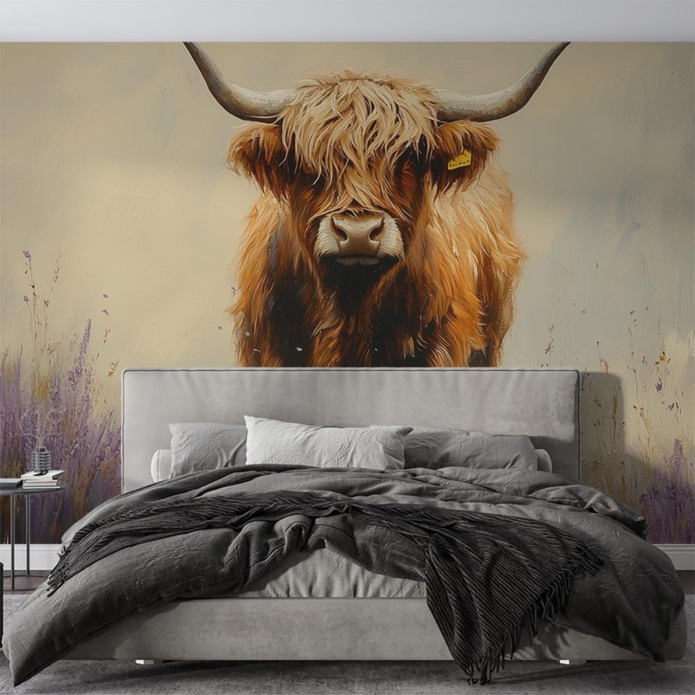 Alternative view of Grote Hoorn Dier Schilderij behang