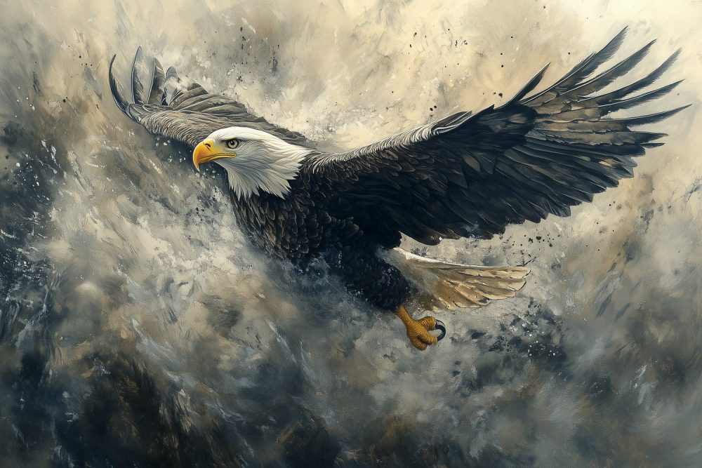 Vliegende Adelaarschilderij behang