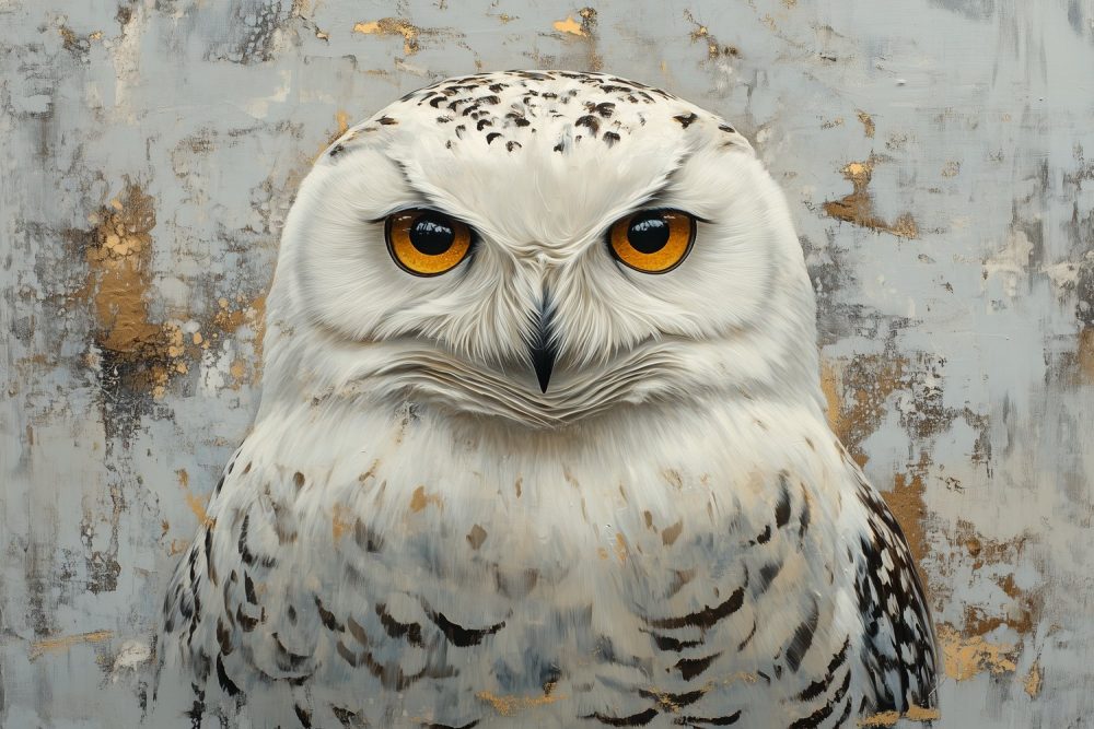 Majestueuze witte uil behang