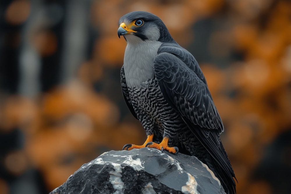 Majestueuze roofvogel op rots behang