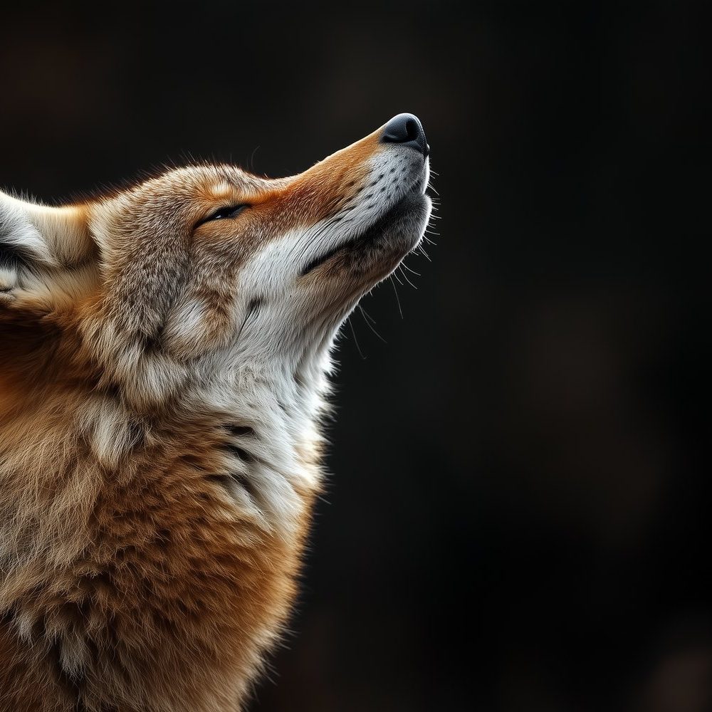 Alert vosje in close-up behang