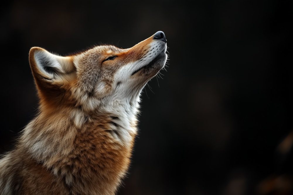 Alert vosje in close-up behang