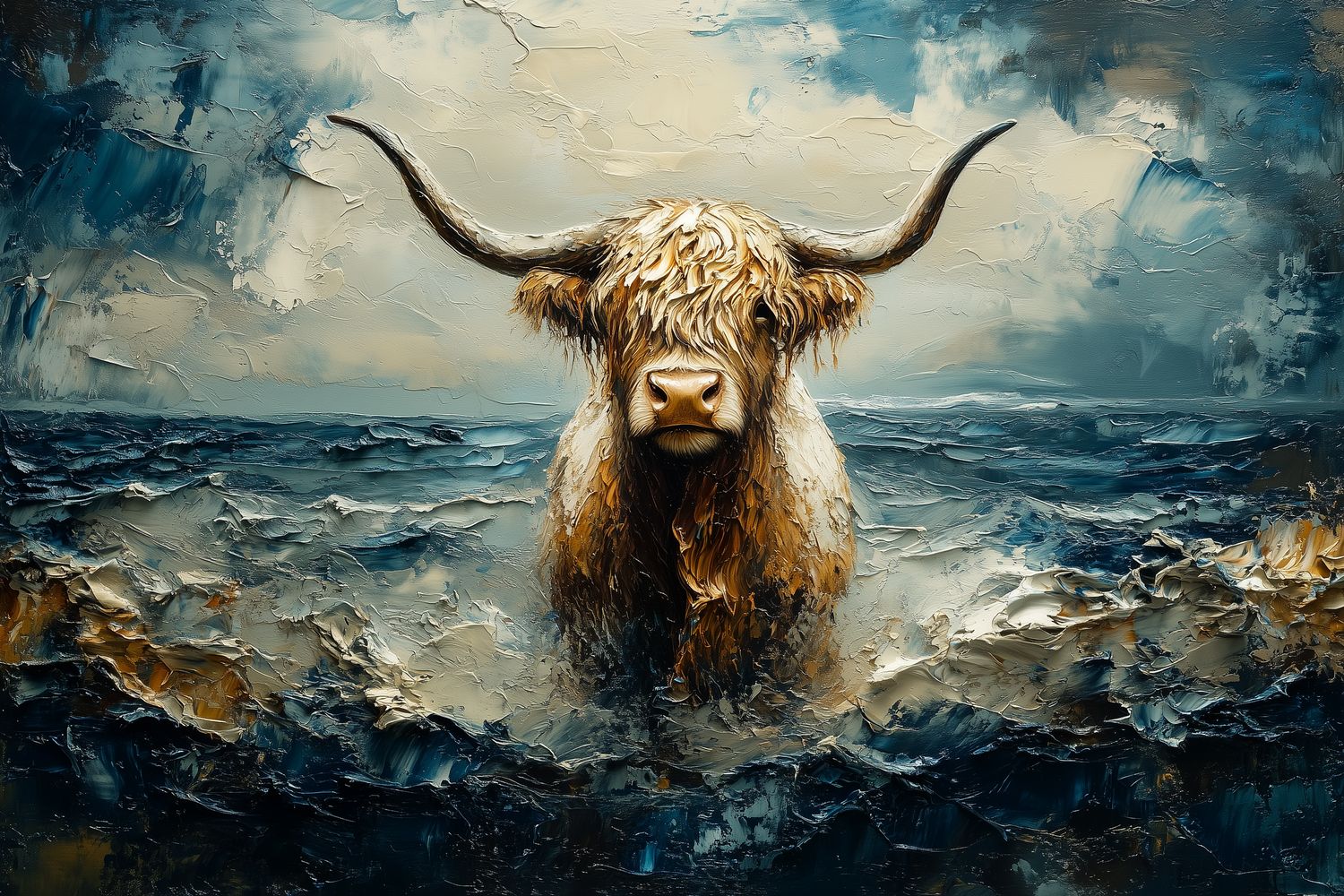 Schotse hooglander behang