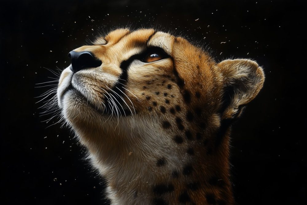 Intrigerende cheeta close-up behang