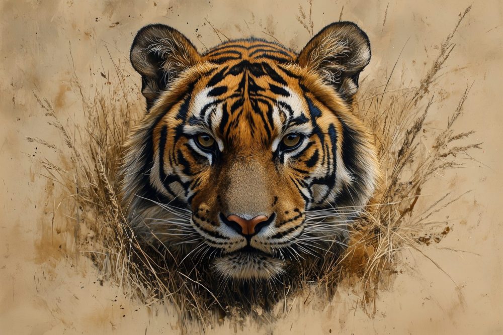 Majestueuze Tijger Close-up behang