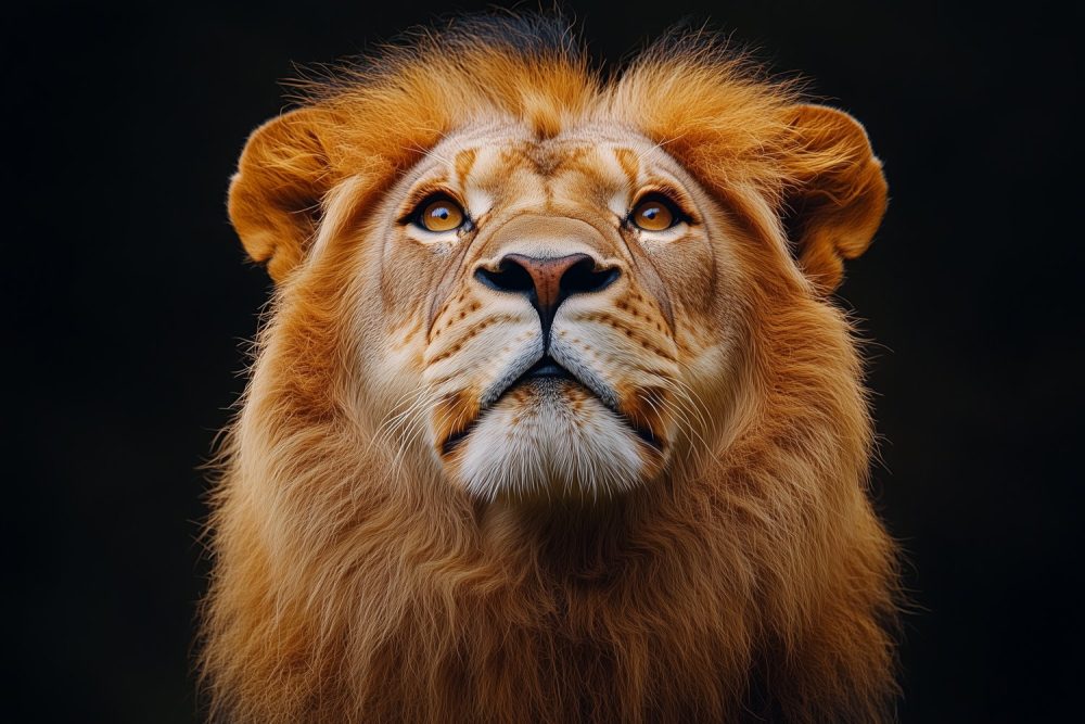 Koninklijke gouden leeuw behang