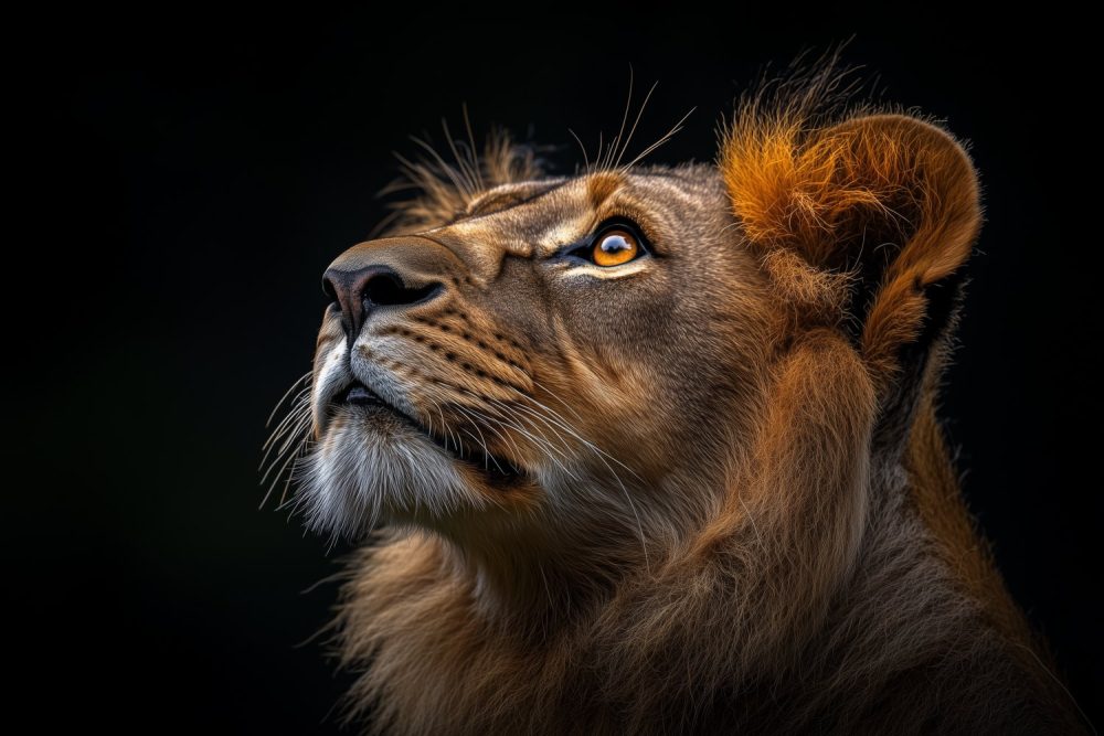 Koninklijke leeuwenportret behang