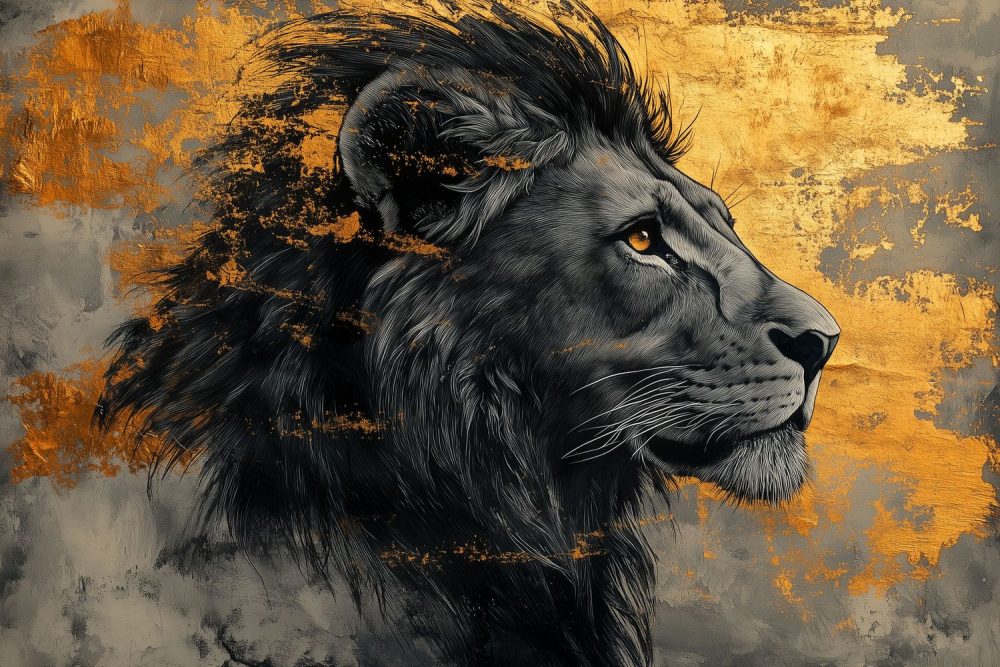 Koninklijke Gouden Leeuw behang