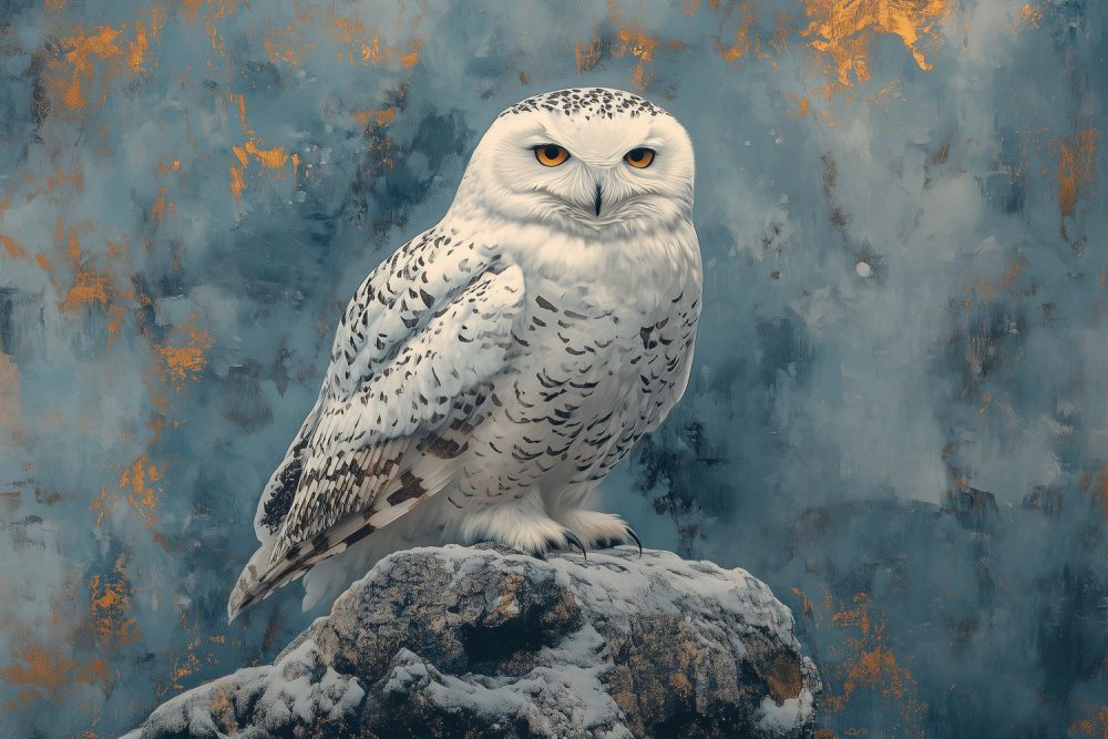 Majestueuze witte uil behang