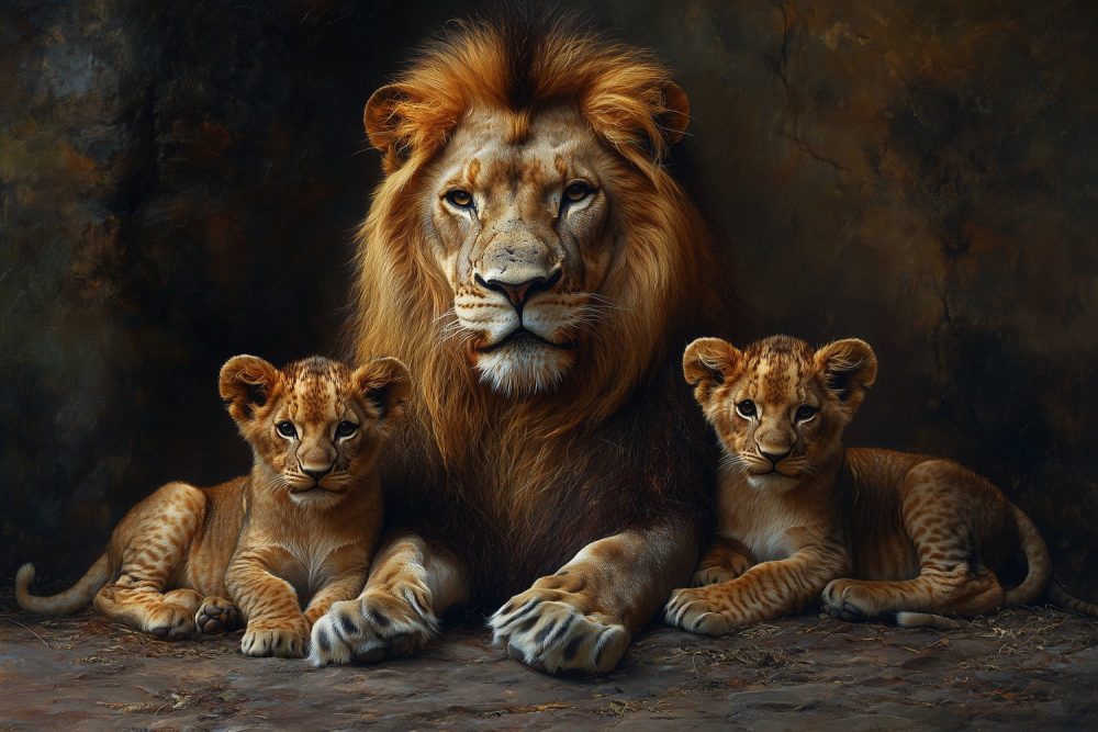 Lion Family Serene Moment behang