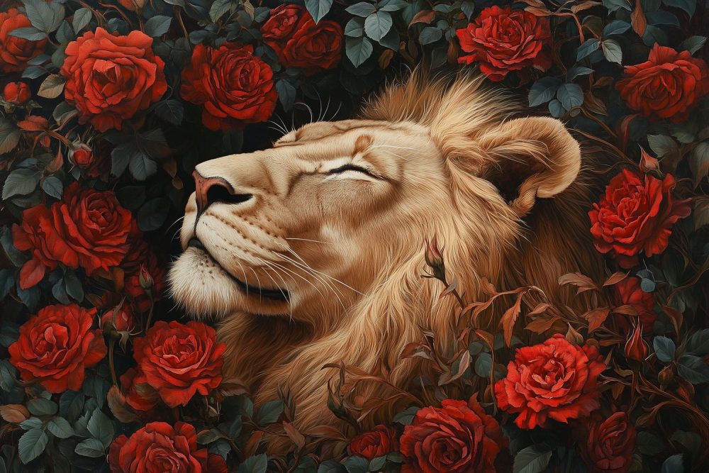 Koninklijke Leeuwenroos behang