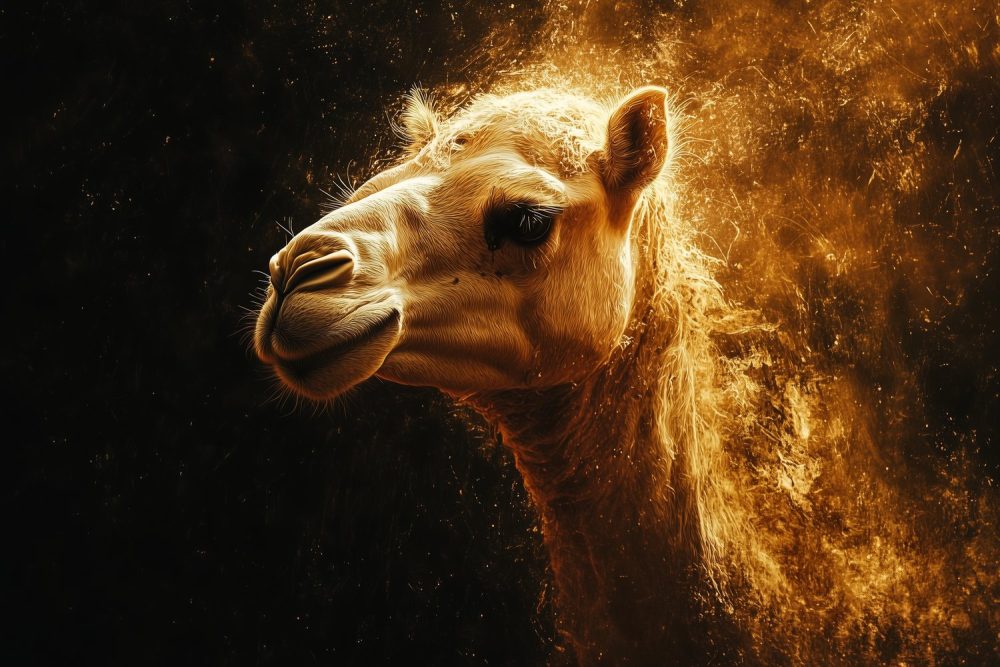 Gouden Kameelportret behang