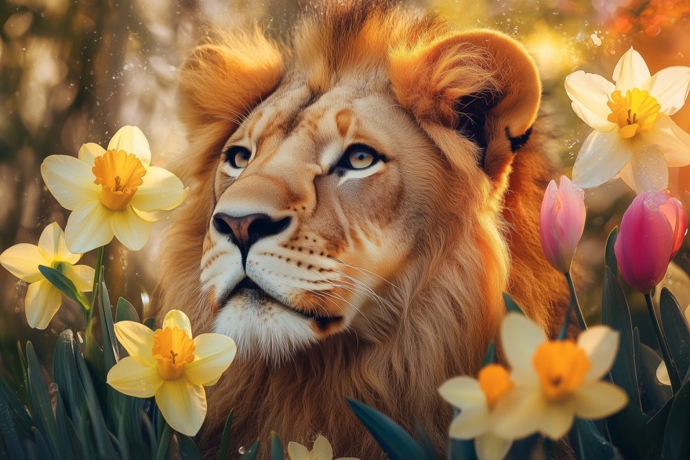 Koningslee in Bloemenzee behang