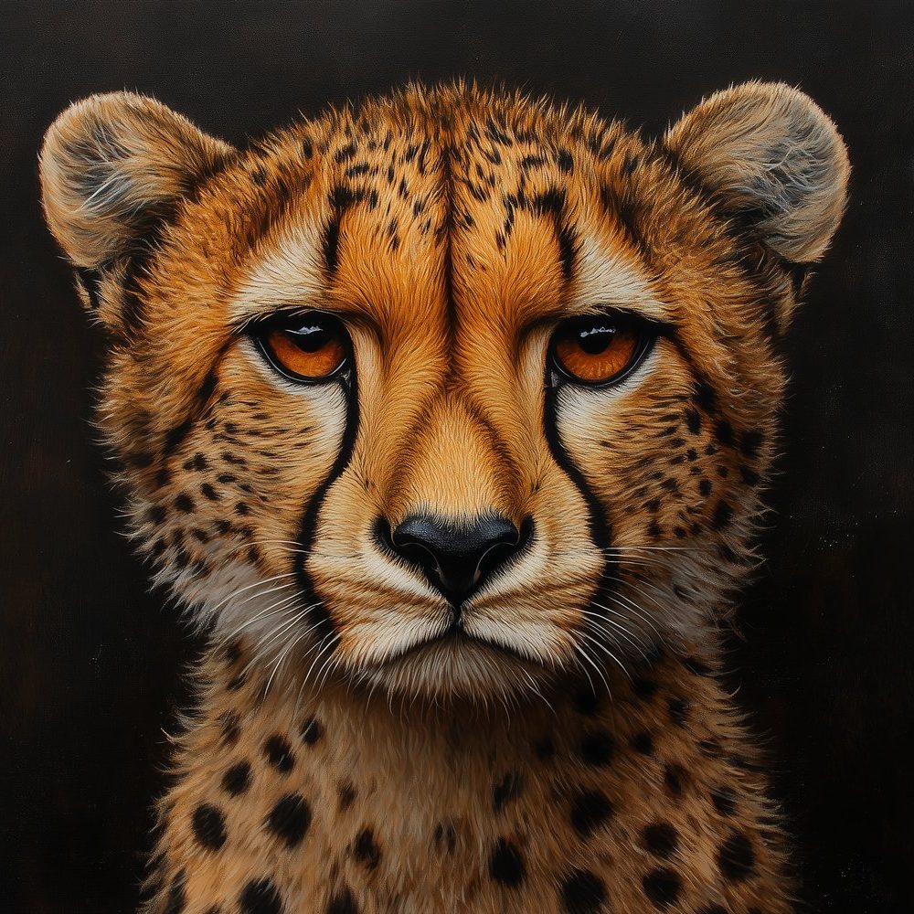 Adembenemende cheeta close-up portret behang