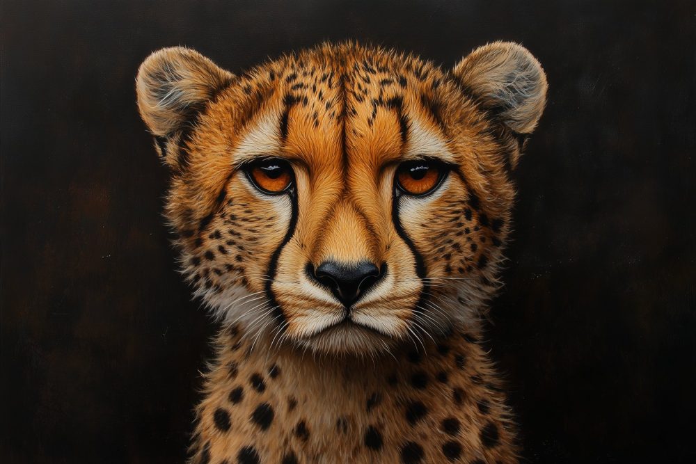 Adembenemende cheeta close-up portret behang