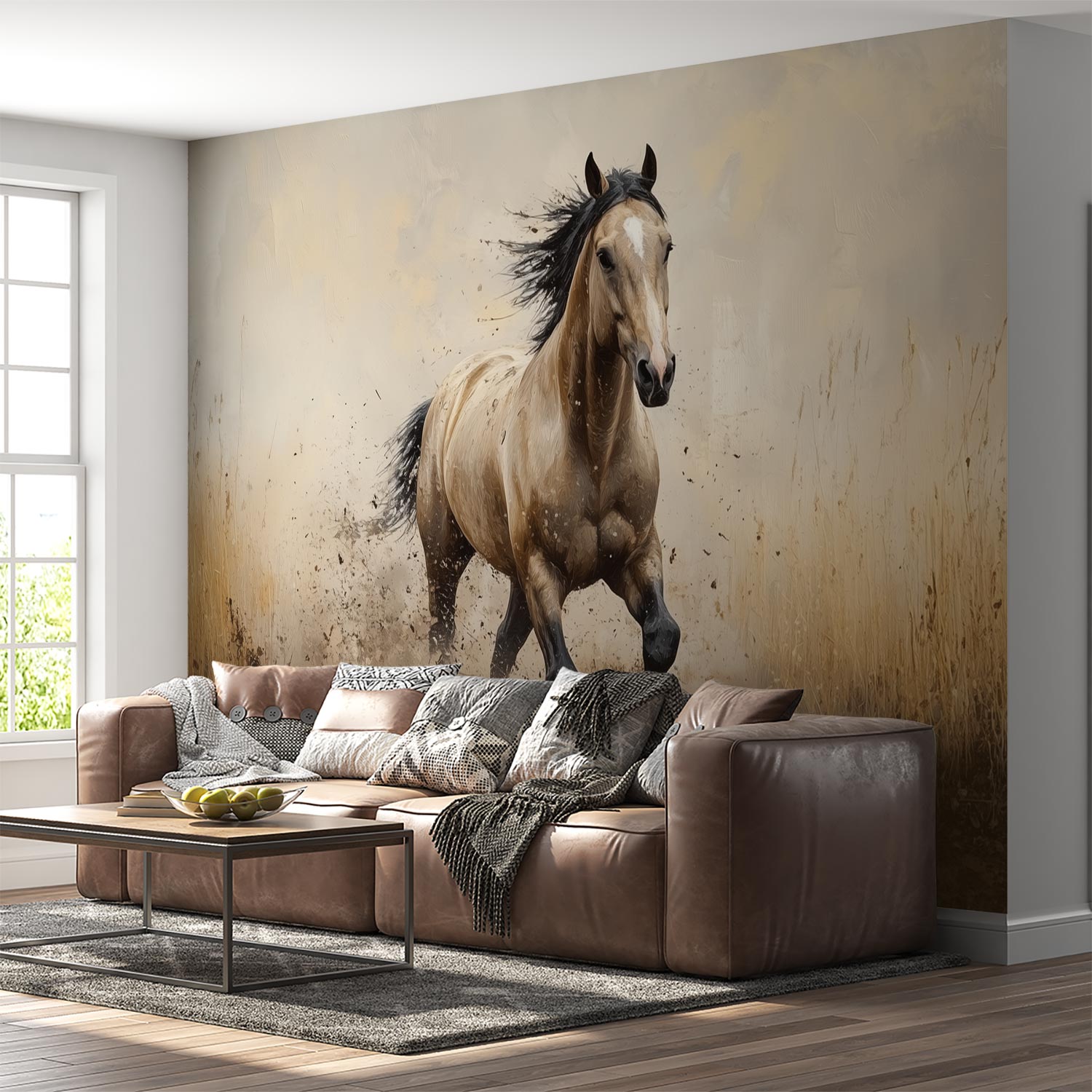 Mudgalloperend Paard behang - Afbeelding 2