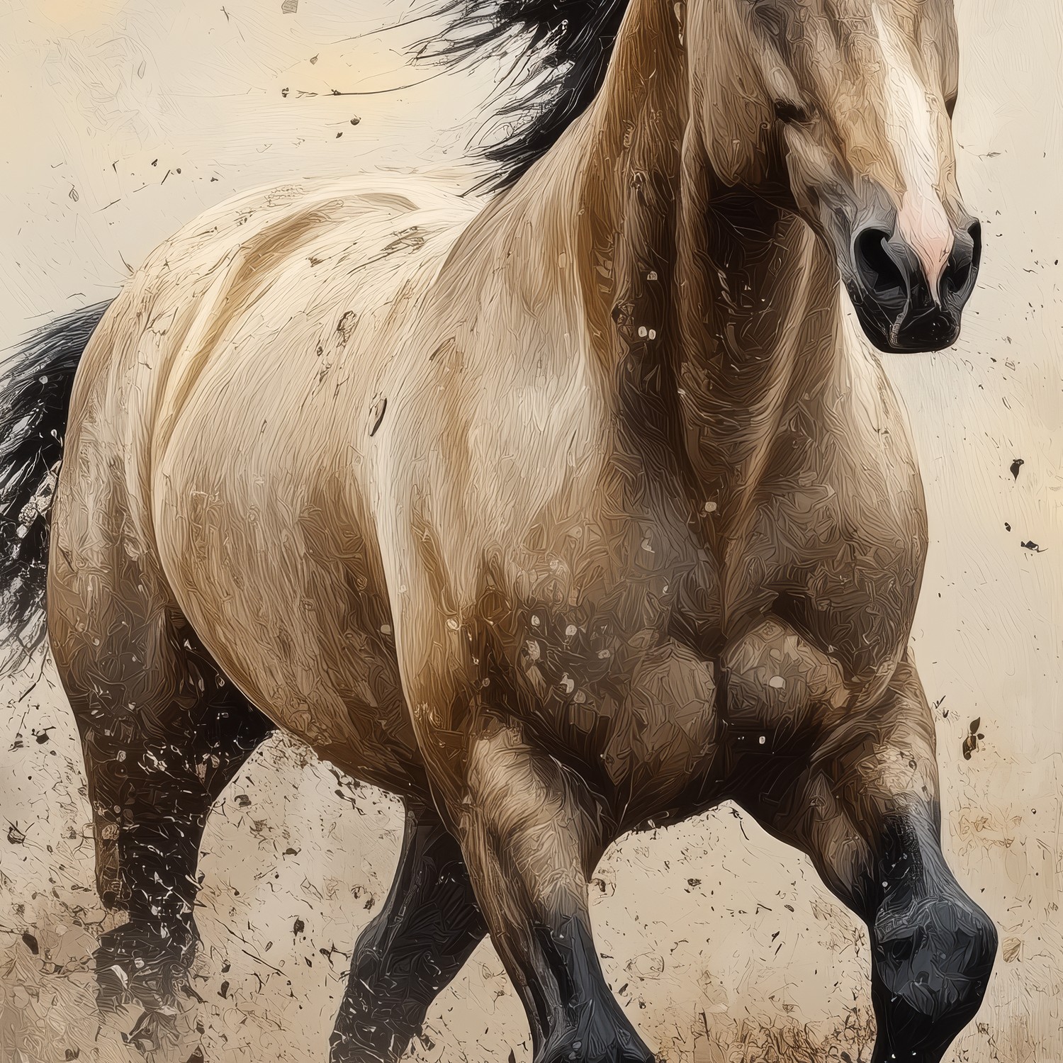 Mudgalloperend Paard behang - Afbeelding 5