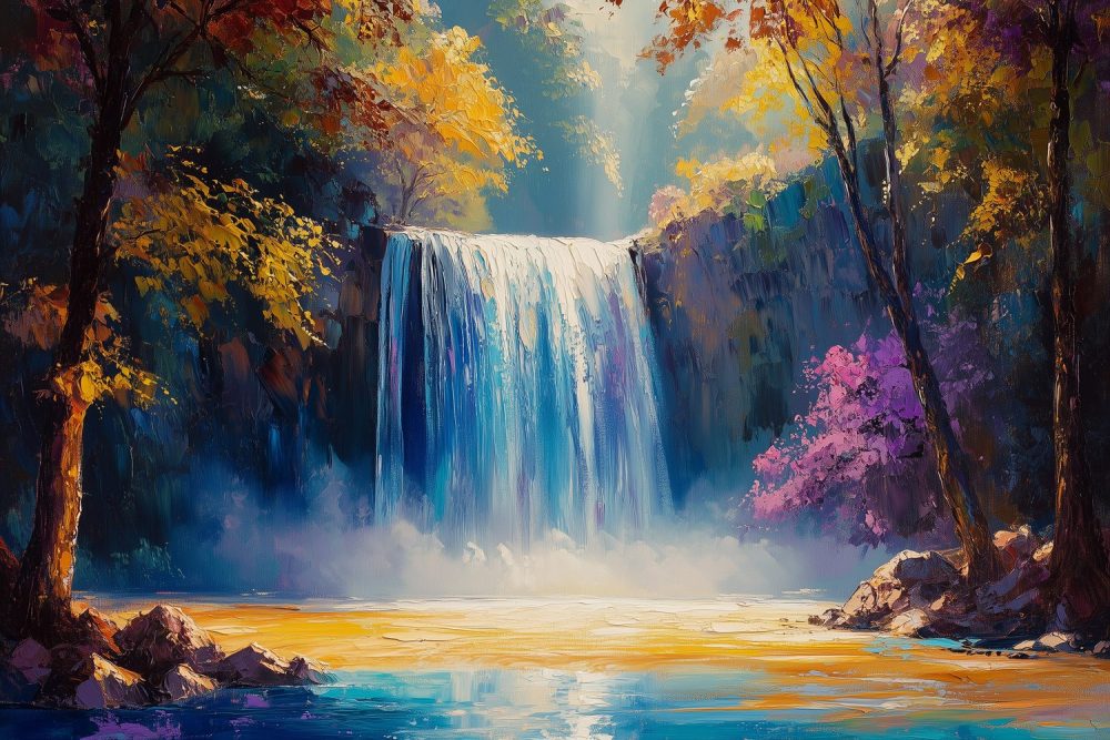 Machtige Waterval Landschap behang