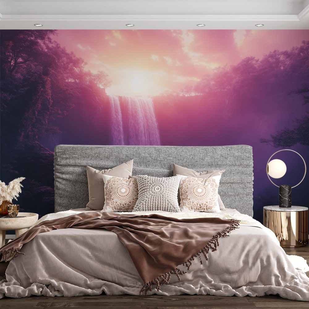 Alternative view of Betoverende Roze Waterval behang