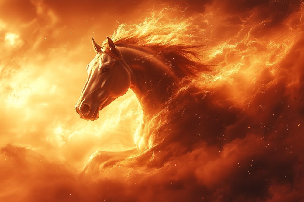 Vurig Witte Paard behang