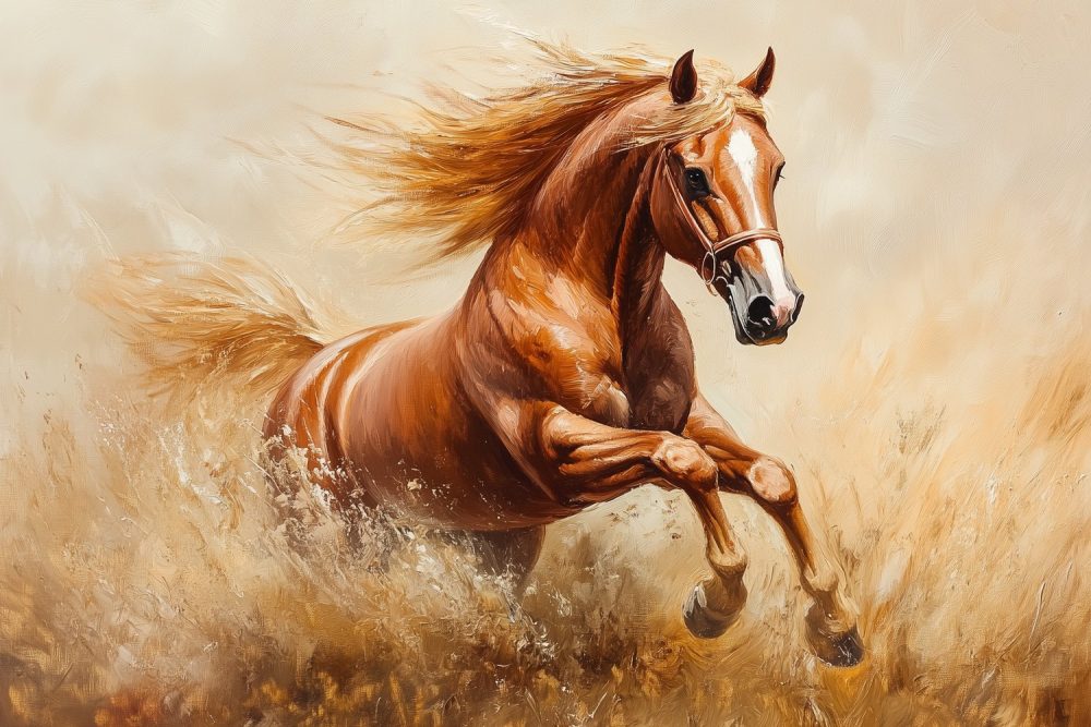 Galopperend Bruin Paard behang