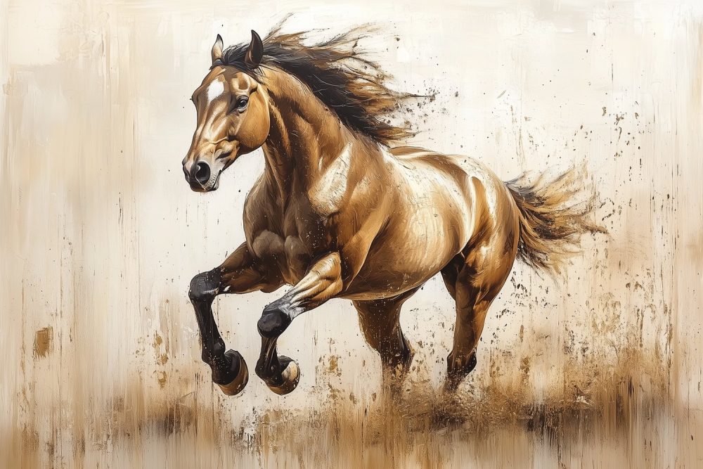 Vrij Galopperend Paard behang