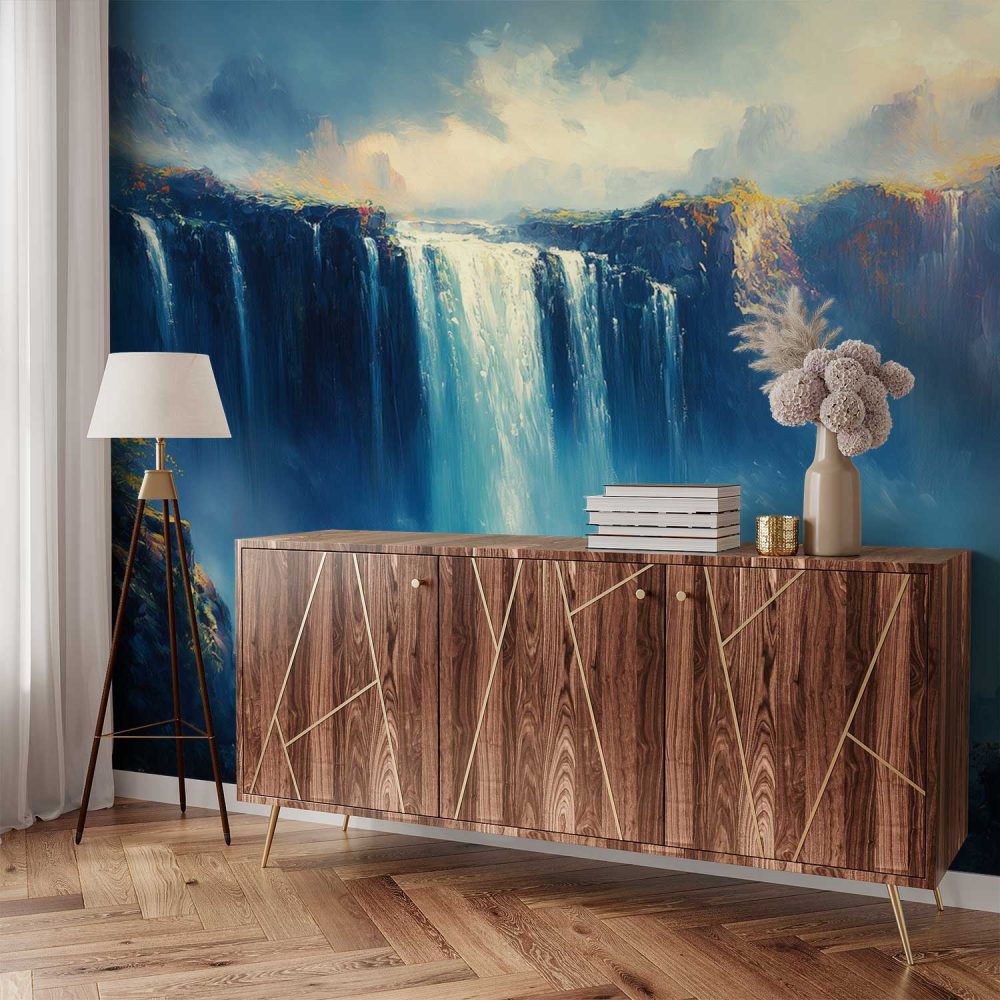 Alternative view of Bergwaterval in Sereniteit behang